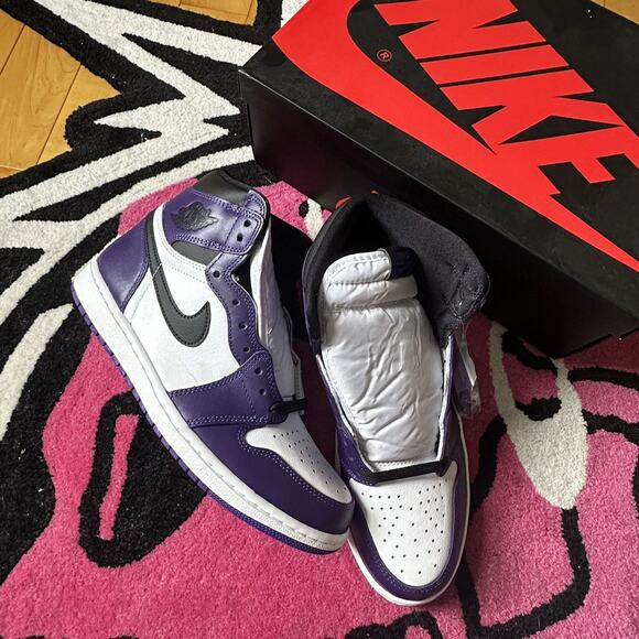Jordan 1 Retro High Court Purple White – Size 10 – Brand New - Picture 1 of 8